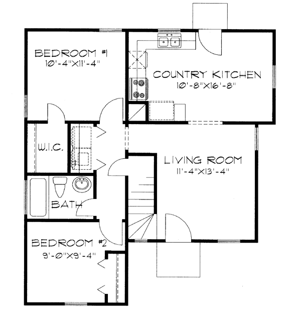 Traditional Floor Plan - Main Floor Plan #43-101