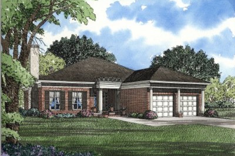 House Blueprint - European Exterior - Front Elevation Plan #17-1019