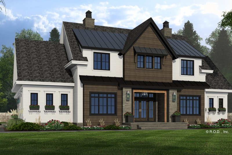 Farmhouse Style House Plan - 5 Beds 4.5 Baths 3574 Sq/Ft Plan #51-1255