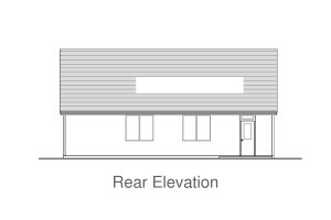 Exterior - Rear Elevation for Craftsman House Plan #53-601 - 3 bed, 2 bath