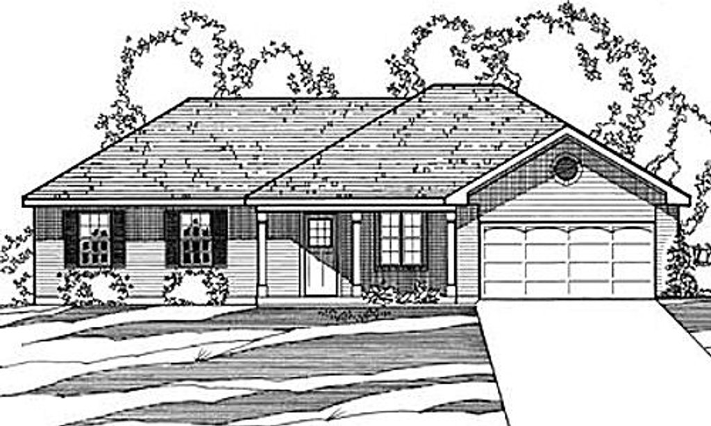 Exterior - Front Elevation 2 for Traditional House Plan #31-140 - 3 bed, 2 bath
