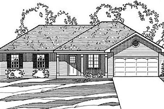 Exterior - Front Elevation for Traditional House Plan #31-140 - 3 bed, 2 bath