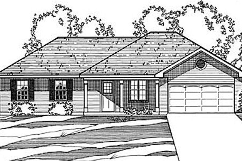 Exterior - Front Elevation 2 for Traditional House Plan #31-140 - 3 bed, 2 bath