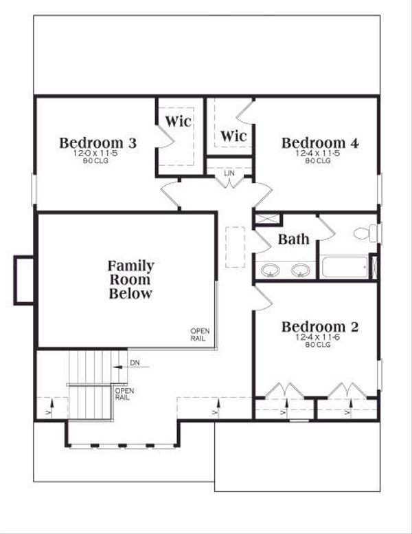 House Plan Design - Tudor Floor Plan - Upper Floor Plan #419-116