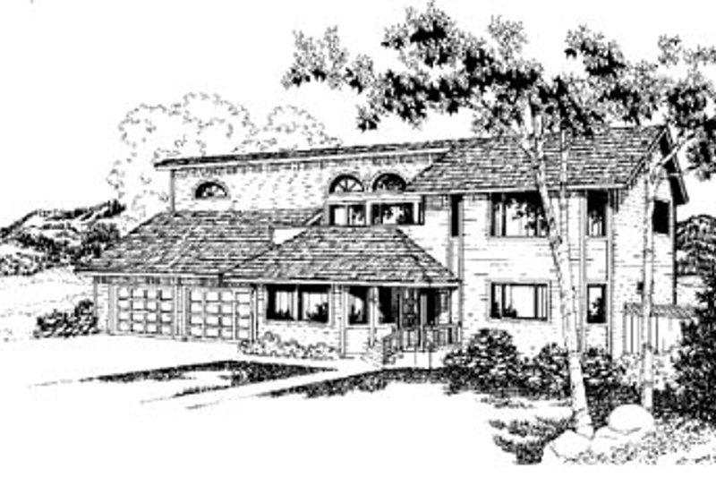 Dream House Plan - Modern Exterior - Front Elevation Plan #60-141