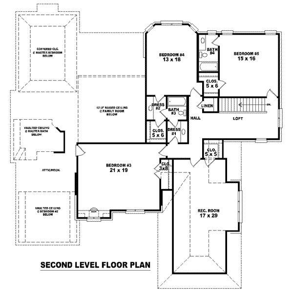European Floor Plan - Upper Floor Plan #81-1325
