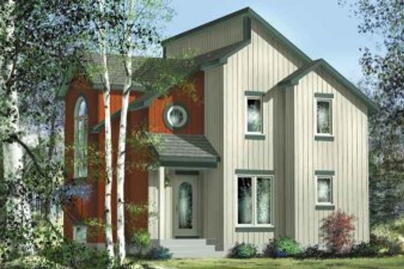 Home Plan - Modern Exterior - Front Elevation Plan #25-4203