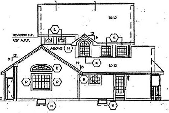 Exterior - Rear Elevation for Victorian House Plan #312-157 - 4 bed, 2.5 bath