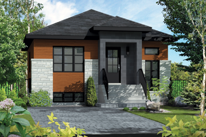 Architectural House Design - Contemporary Exterior - Front Elevation Plan #25-4268