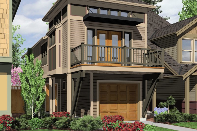 Architectural House Design - Craftsman Exterior - Front Elevation Plan #48-569