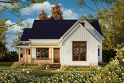 Farmhouse Style House Plan - 3 Beds 2 Baths 1352 Sq/Ft Plan #54-673 Exterior 