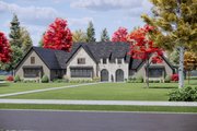 Tudor Style House Plan - 4 Beds 4.5 Baths 3856 Sq/Ft Plan #1096-19 