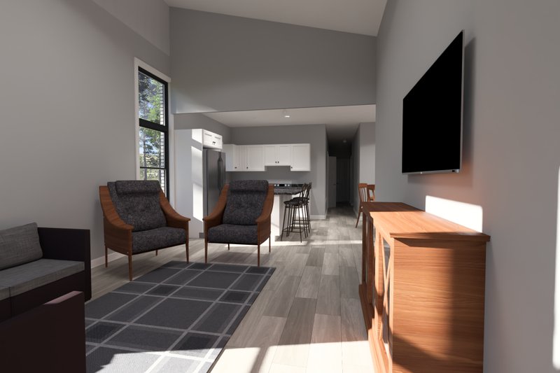 House Plan Design - Interior - Family Room for Modern House Plan #513-2407 - 3 bed, 2 bath