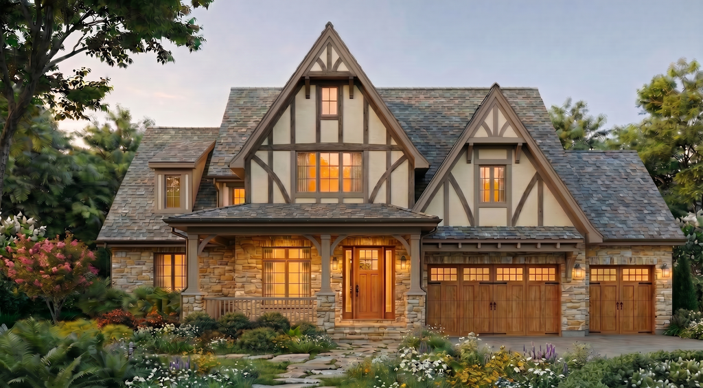 Exterior - Front Elevation 2 for Cottage House Plan #923-497 - 4 bed, 4.5 bath