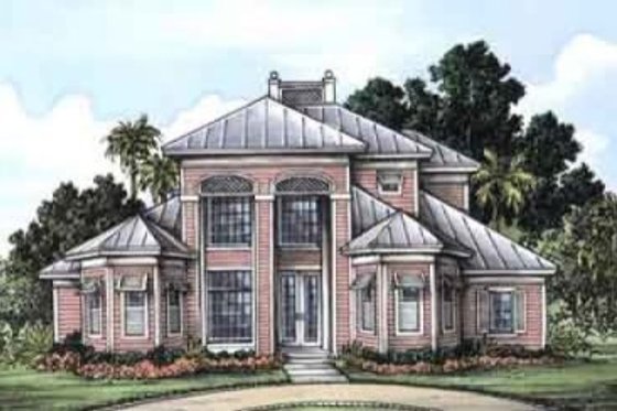 Exterior - Front Elevation for European House Plan #115-133 - 3 bed, 2.5 bath