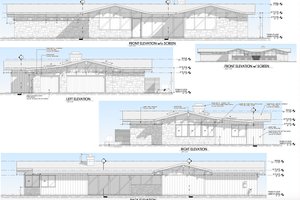 Exterior - Rear Elevation for Modern House Plan #1110-23 - 4 bed, 4 bath