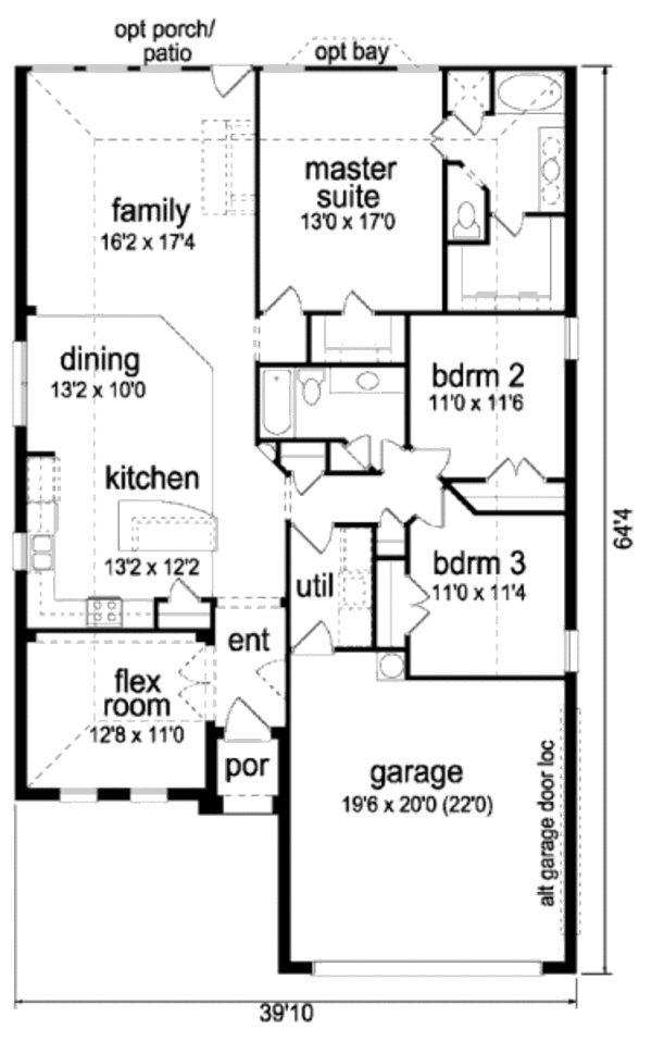 Traditional Floor Plan - Main Floor Plan #84-334