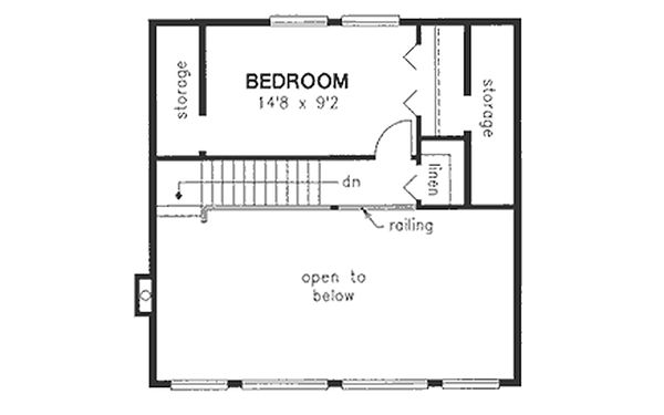 House Blueprint - Cabin Floor Plan - Upper Floor Plan #18-230