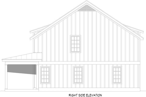 Exterior - Other Elevation 1 for Farmhouse House Plan #932-1155 - 3 bed, 3.5 bath