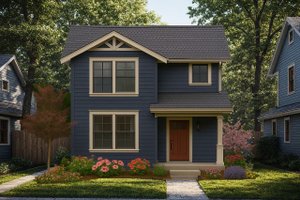 House Blueprint - Craftsman Exterior - Front Elevation Plan #124-1452