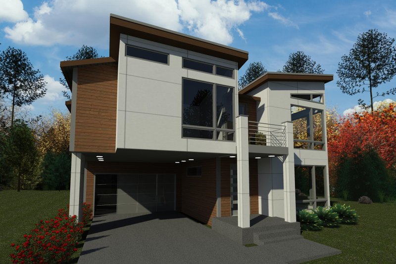 Dream House Plan - Exterior - Other Elevation 1 for Contemporary House Plan #1066-138 - 4 bed, 3 bath