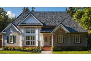 European Exterior - Front Elevation Plan #3-127