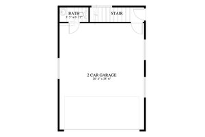 Floor Plan - Main Floor for Traditional House Plan #1060-84 - 1 bed, 1.5 bath