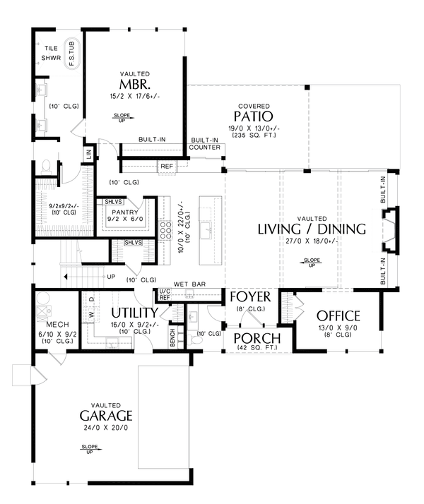 Dream House Plan - Contemporary Floor Plan - Main Floor Plan #48-1151