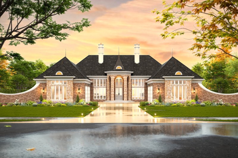 Home Plan - Exterior - Front Elevation 6 for European House Plan #119-356 - 3 bed, 3 bath