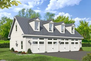 Country Exterior - Front Elevation Plan #932-805