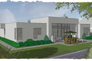 Exterior - Rear Elevation for Modern House Plan #48-505 - 2 bed, 2 bath