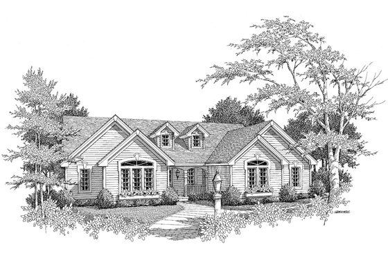 Exterior - Other Elevation for Traditional House Plan #57-184 - 4 bed, 2 bath