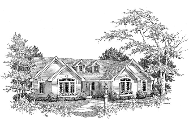 Dream House Plan - Exterior - Other Elevation for Traditional House Plan #57-184 - 4 bed, 2 bath