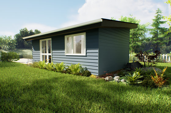 Exterior - Rear Elevation for Contemporary House Plan #48-1097 - 1 bed, 1 bath