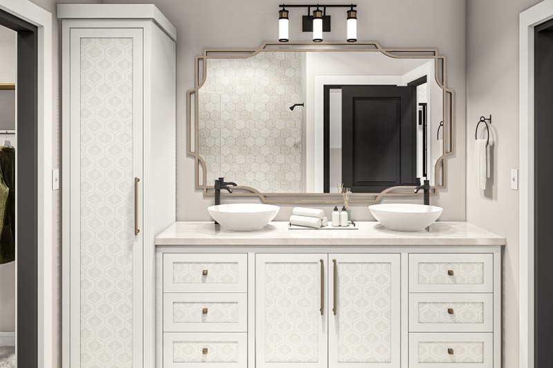 House Blueprint - Interior - Bathroom for Modern House Plan #455-658 - 4 bed, 3.5 bath