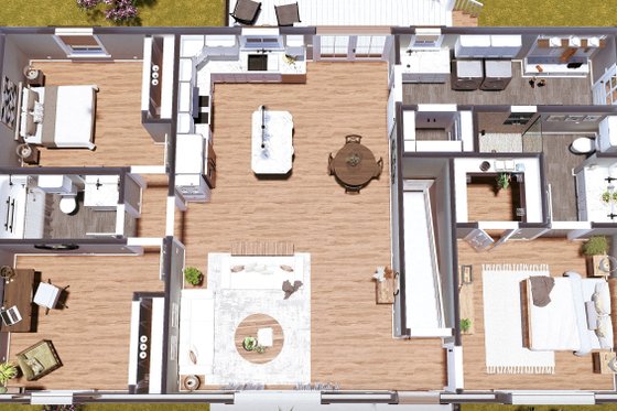 Interior - Other for Farmhouse House Plan #44-276 - 3 bed, 2 bath