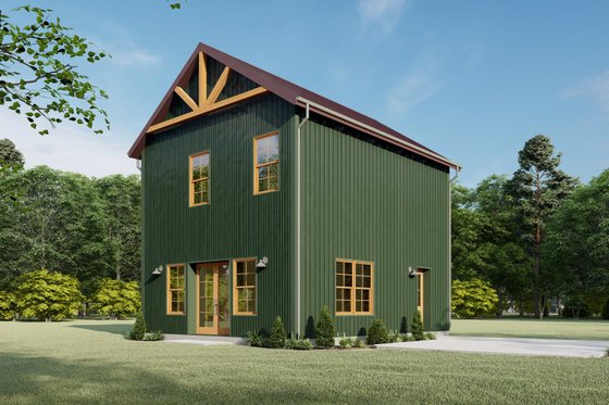 Exterior - Other Elevation for Barndominium House Plan #1092-21 - 2 bed, 1.5 bath