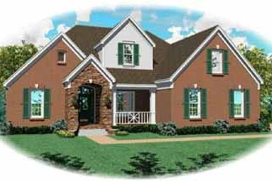 Exterior - Front Elevation for Traditional House Plan #81-306 - 4 bed, 3.5 bath