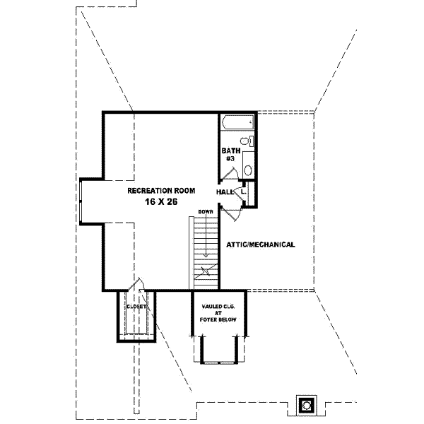 European Floor Plan - Upper Floor Plan #81-444