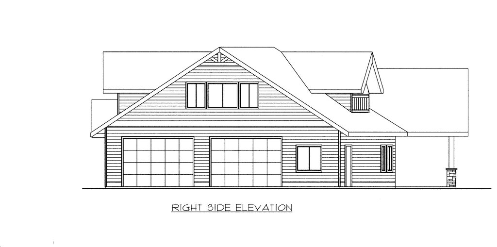 Exterior - Other Elevation for Ranch House Plan #117-1096 - 3 bed, 3.5 bath