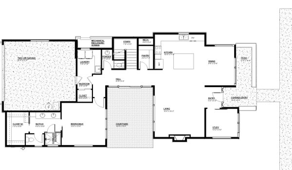 Modern Floor Plan - Main Floor Plan #895-158