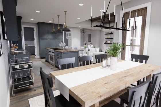 Interior - Dining Room for Farmhouse House Plan #51-1236 - 3 bed, 2 bath
