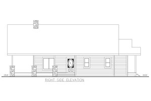 Exterior - Other Elevation 1 for Cabin House Plan #117-1026 - 2 bed, 1.5 bath