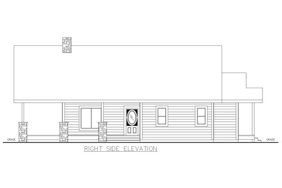 Exterior - Other Elevation 1 for Cabin House Plan #117-1026 - 2 bed, 1.5 bath