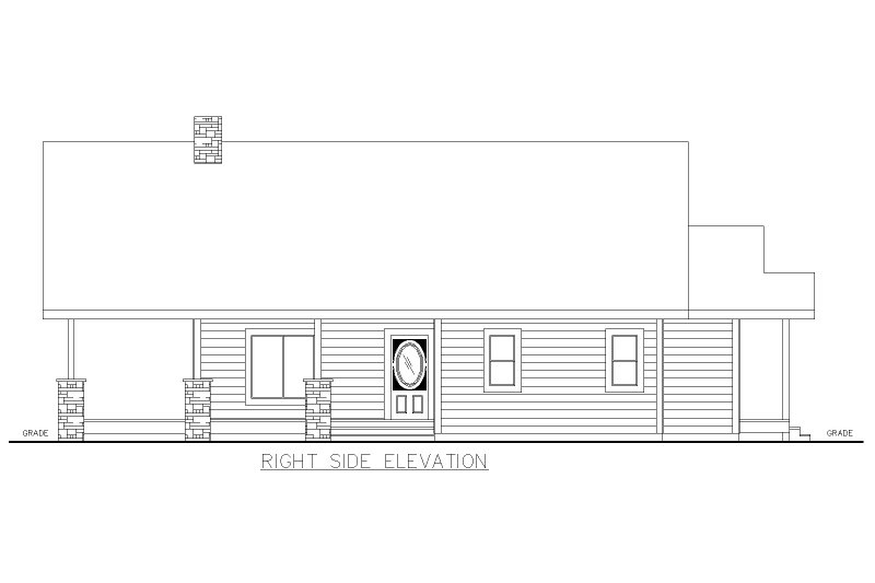Dream House Plan - Exterior - Other Elevation 1 for Cabin House Plan #117-1026 - 2 bed, 1.5 bath