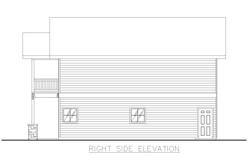 Architectural House Design - Exterior - Other Elevation 1 for Craftsman House Plan #117-1058 - 1 bed, 1 bath