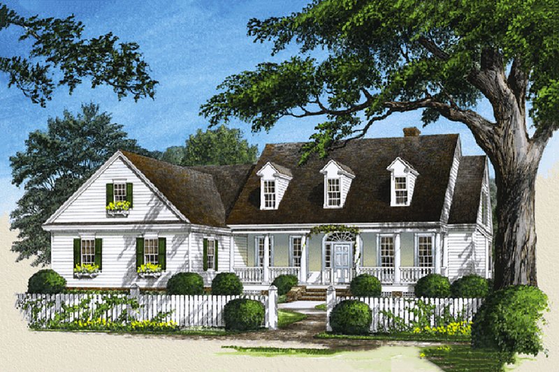 Home Plan - Country Exterior - Front Elevation Plan #137-103