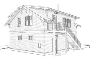Exterior - Other Elevation 2 for Craftsman House Plan #895-121 - 2 bed, 1 bath