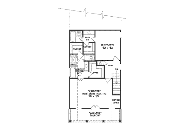 Southern Floor Plan - Upper Floor Plan #81-139