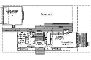Floor Plan - Main Floor for Beach House Plan #433-1 - 3 bed, 4 bath